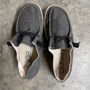 Hey Dude Womens Gray Casual Shoes